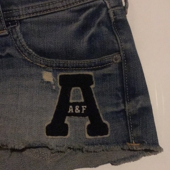 Abercrombie & fitch denim letter A shorts | micro mini shorts - Picture 5 of 6